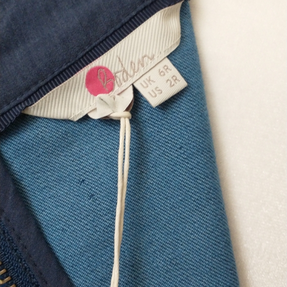 New Boden stretchy denim pleated a-line dress 2 - Picture 9 of 10